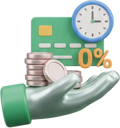 0% interest financing icon